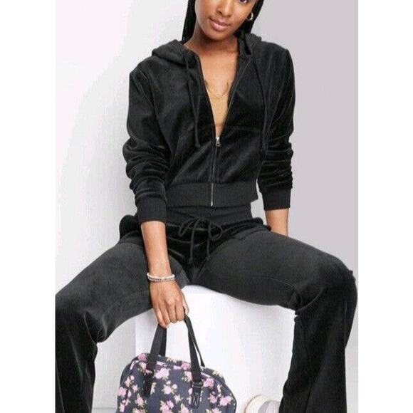 Wild Fable Black Velour Zip-Up Hoodie Women’s S NWT - Picture 3 of 6